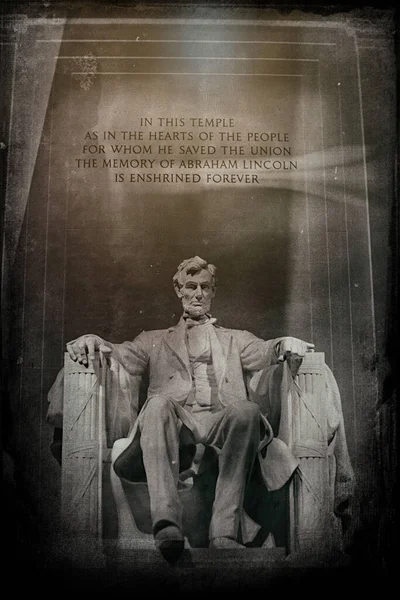 Lincoln Memorial Abraham Lincoln Fut 16E Président Des États Unis — Photo