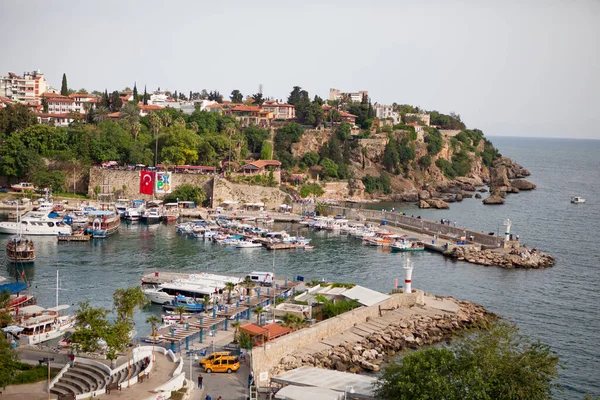 Petite Baie Avec Postes Amarrage Pour Yachts Bateaux — Photo