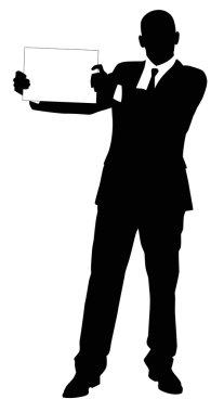 Beyaz tahta ile işadamı화이트 보드와 실업가