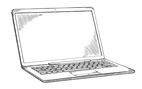 Laptop doodle — Stockvector