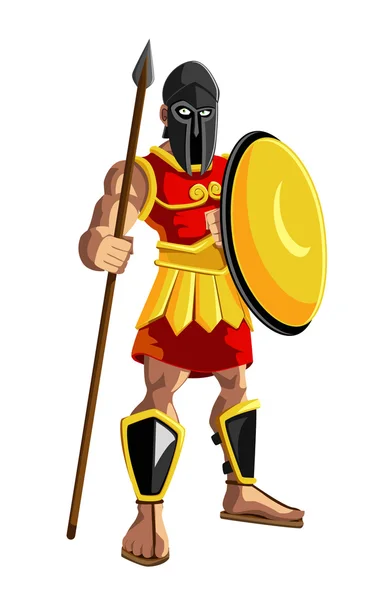 Спартанский - древний воин — стоковый вектор