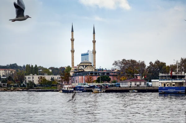 Istanbul, Kadikoy pier. Protokoll Haydarpasa moskén jag — Stockfoto