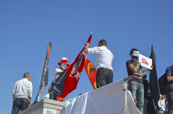 Taksim Gezi Park protests and Events. A view from the protests i — Stock Photo, Image