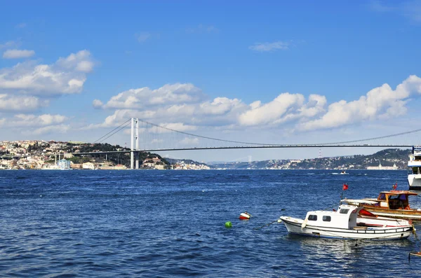 View of the European side of Istanbul from the Bosphorus. — Stock Photo, Image