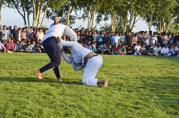 Lucha turcomana de Asia Central en Estambul — Foto de Stock