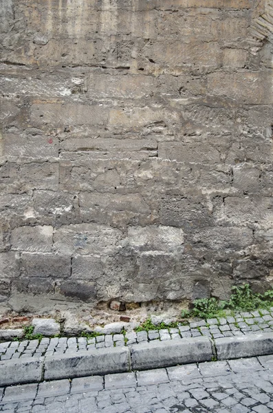 Historic stone walls, Background-Texture. knitting stone path. — Stock Photo, Image