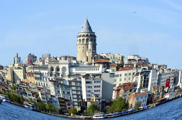 Istanbul Galata Kulesi ve cityscape balıkgözü — Stok fotoğraf