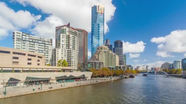 Timelapse video i centrala Melbourne, Australien — Stockvideo