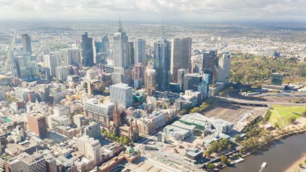 Timelapse video şehir merkezindeki Melbourne, Avustralya — Stok video