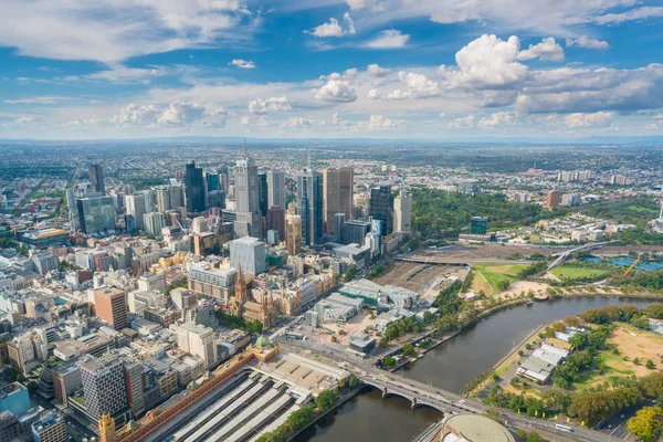 Pohled na moderní budovy v Melbourne, Austrálie — Stock fotografie