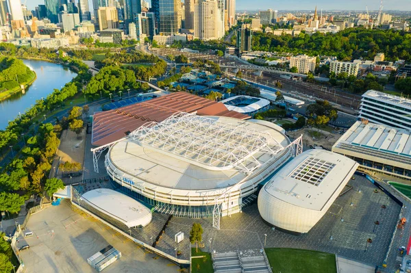 Vista aérea do principal local para o torneio de tênis Aberto da Austrália — Fotografia de Stock