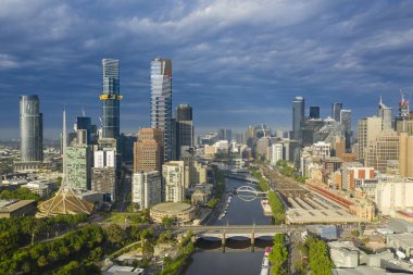 Melbourne CBD Gün doğumunda