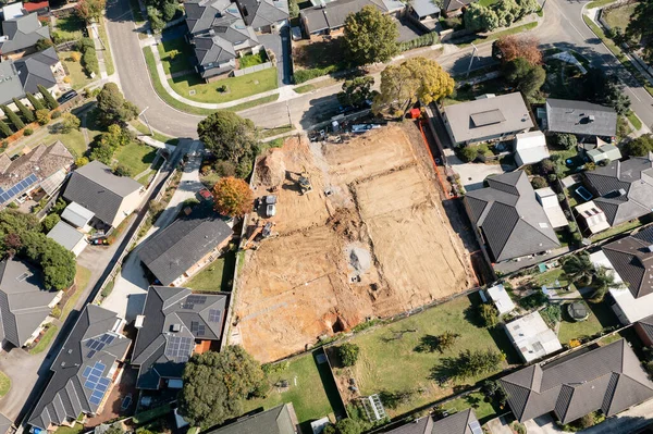 Foto aérea de terrenos residenciales vacantes en desarrollo en Australia —  Fotos de Stock
