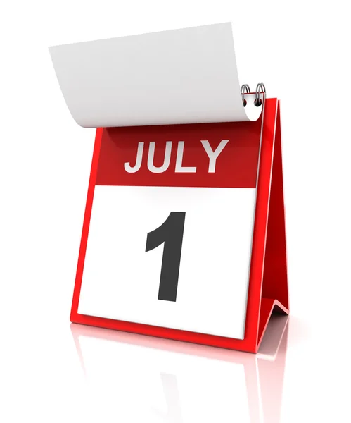 First of July calendar — Stock Photo, Image