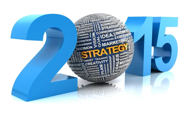 Estrategia de negocio 2015, 3d render — Foto de Stock