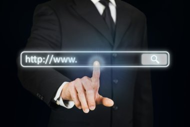 İşadamı'ı tıklatarak Internet adres çubuğu