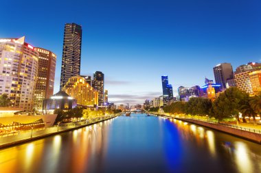 Görünüm Yarra Nehri Melbourne, Avustralya