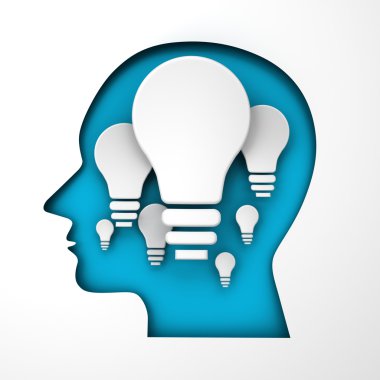 Fikir kavramı boşaltmak, 3d render ile