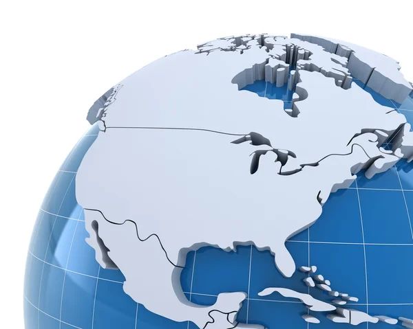 Globe, close-up on USA and Canada — Stock Photo, Image