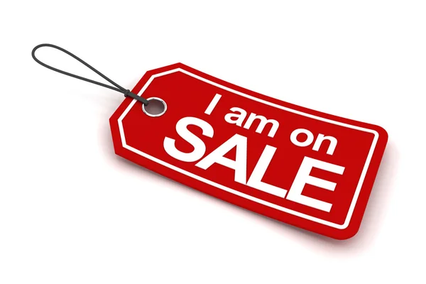 I am on sale tag, 3d render — Stock Photo, Image