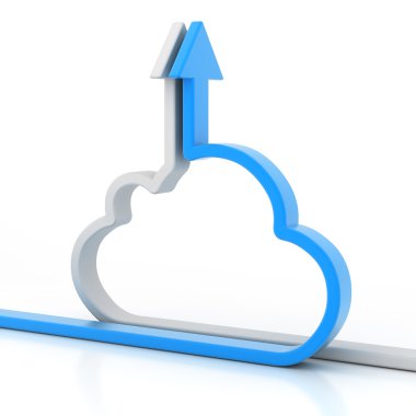 Bulut şekli, 3d render oluşturan okları