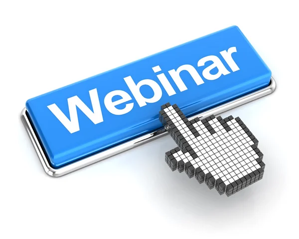 Tıklatarak bir webinar düğme, 3d render
