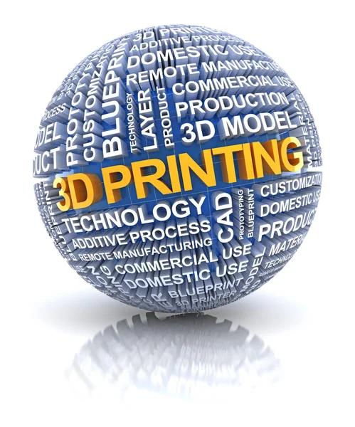 3D ikony drukowania — Zdjęcie stockowe