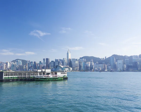 Vista do Porto Victoria em Hong Kong durante o dia — Fotografia de Stock