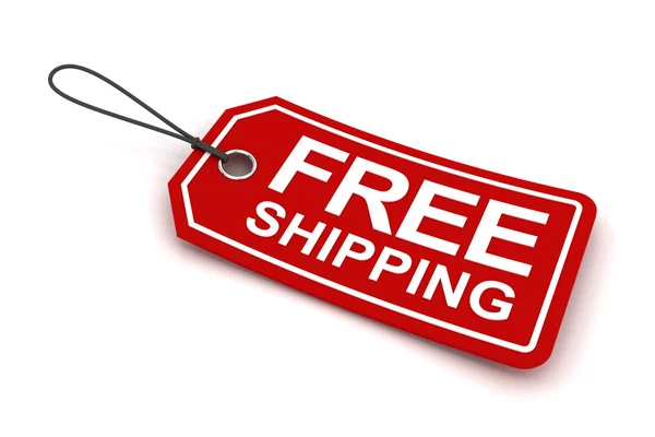 Free shipping tag, 3d render — Stock Photo, Image