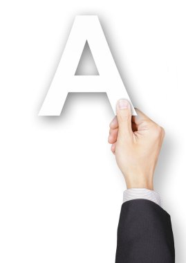 Holding kağıt A işadamı