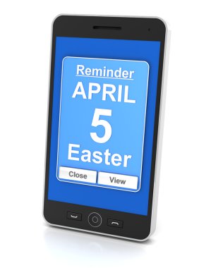 Paskalya günü 2015 için Smartphone hatırlatma