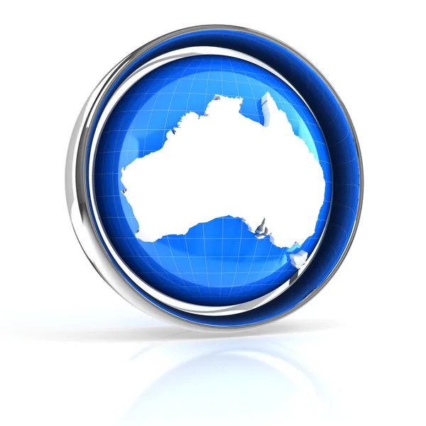 Icono con Australia mapa — Foto de Stock