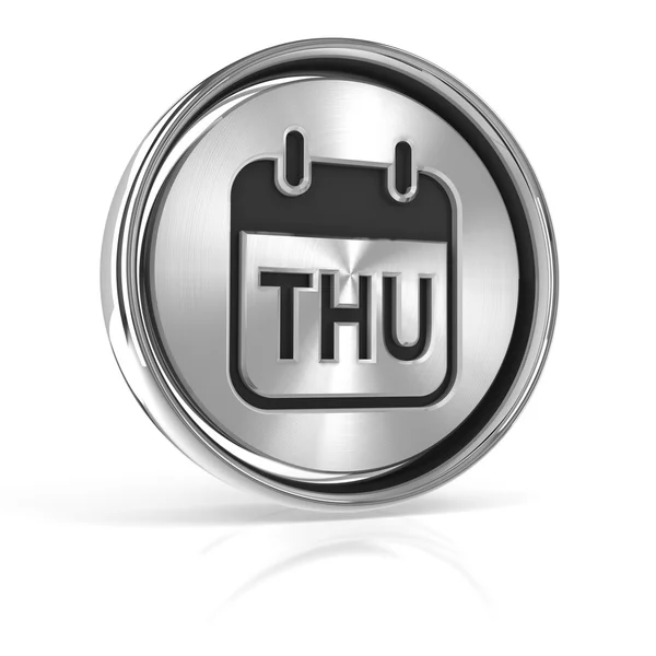 Thursday metallic icon — Stock Photo, Image