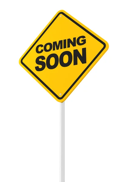 Coming soon road sign — Stock Photo, Image