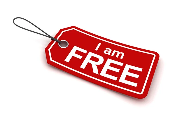 I am free tag — Stock Photo, Image