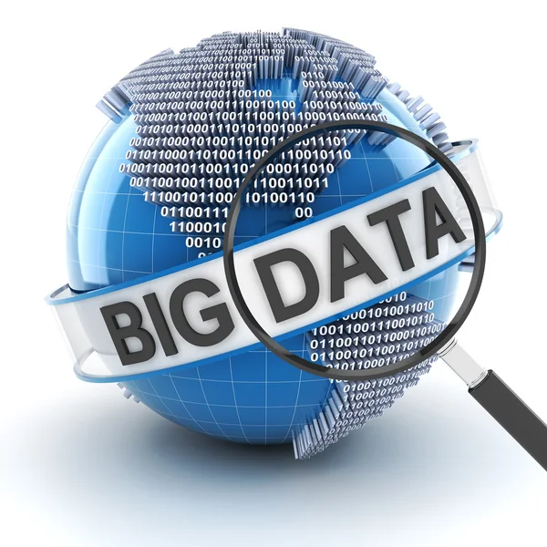 Big data com globo digital — Fotografia de Stock
