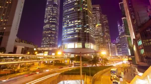 Hyperlapse video van het verkeer in een drukke stad — Stockvideo