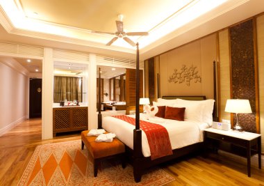 Luxury hotel room clipart