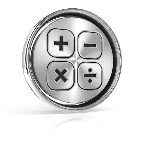 Button with calculation sign — Stock Photo, Image