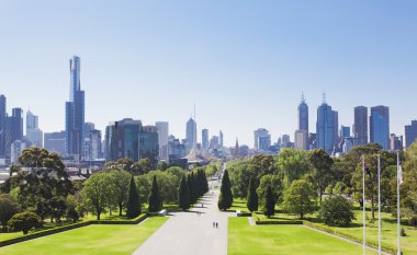 Melbourne in the daytime clipart