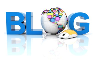 Konuşma balonları tarafından kurulan dünya ile blog