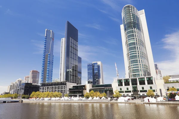 Utsikt över Melbourne Cbd på dagtid — Stockfoto