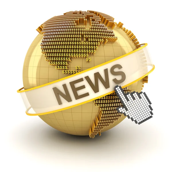 Finanical news concept, 3d render — Stock Photo, Image