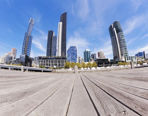 Vista del área de Southbank en Melbourne CBD — Foto de Stock