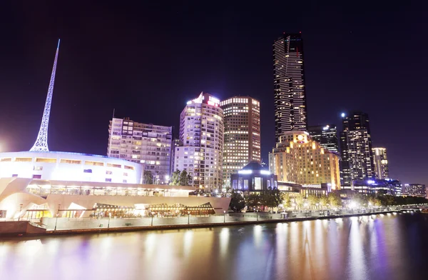 Vista del área de Southbank en Melbourne, Australia — Foto de Stock