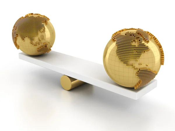 Balance of global financial market — Stock Photo, Image