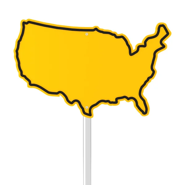 USA w kształcie znak drogowy — Zdjęcie stockowe