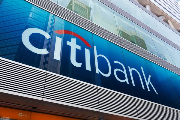 Citibank işareti ve logo Mongkok, Hong Kong