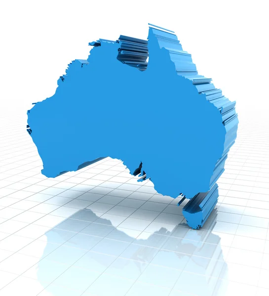 Extruded Australia map — Stock Photo, Image