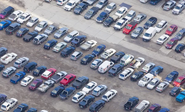Aerial view of car park — Stock Photo, Image